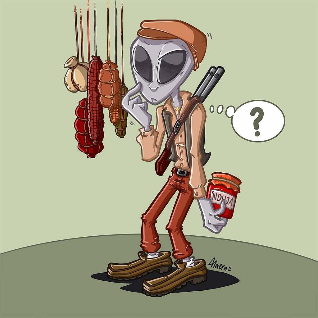 naera-da-altrove-una-terrona-a-milano-il-terrone-va-di-moda-ET-l'extra-terrone-originale-aliena-redrawing