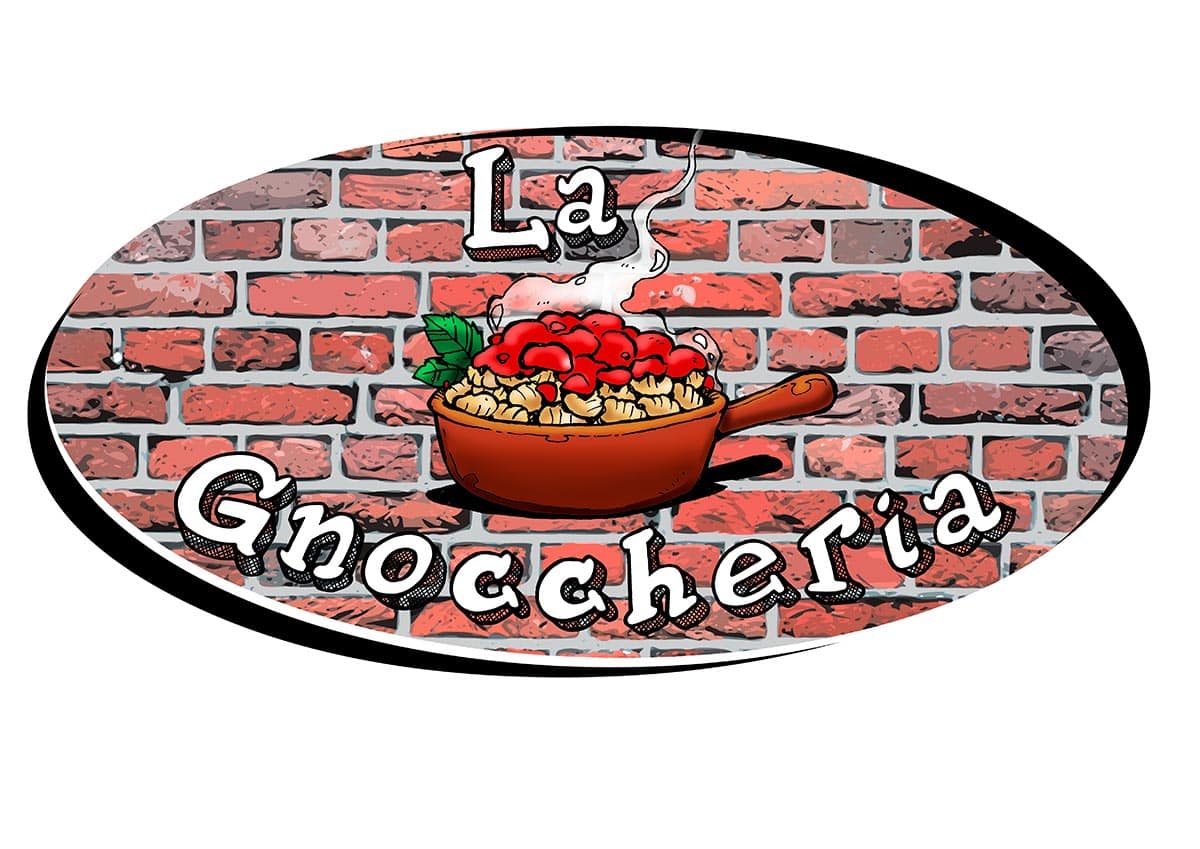 Targhe, insegna e vetrofanie “La Gnoccheria” Milano