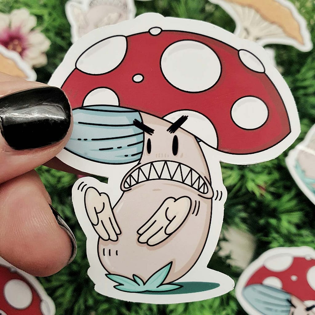 naera-da-altrove-angry-mushrooms-funghetti-incazzati-cricut-maker-stickers-adesivi-vinile-adesivo-wallpaper-sfondo-cellulare-gestaccio