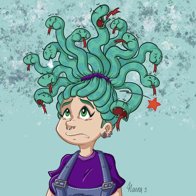 Strip umoristica “Medusa e il Work in Progress”